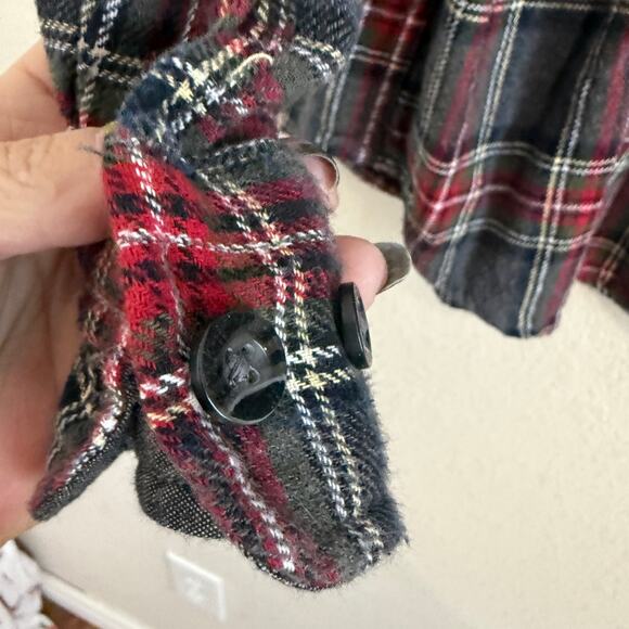 Woolrich Long Sleeve Flannel with Upcycled Skull Graphic Size XXL - Picture 6 of 11